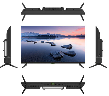 High Definition Analog LED TV Ultradunne dikte 50 inch 4K TV met plastic behuizing