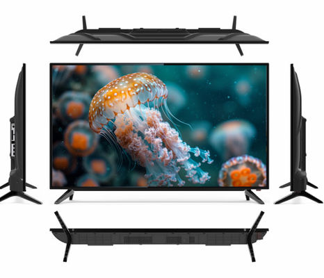Geraffineerd glas 75 inch LED TV 4K Ultra smal bezel met plastic behuizing