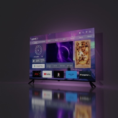 Digitale TV-Standaard DVB-T2 Smart LED-TV met HD/LAN/VGA/USB/AV/RF/Digitale Audio-interface en achterlichtlevensduur ≥20000 uur
